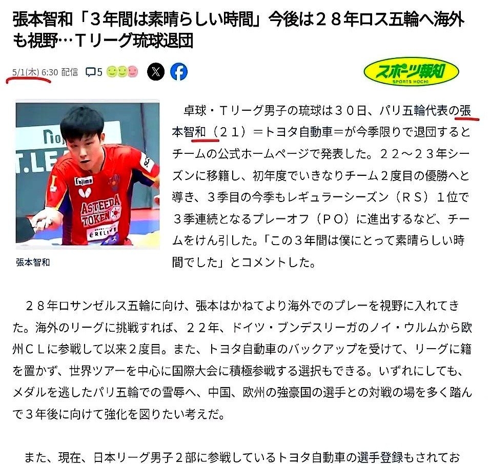 关于中国乒乓球队险胜法国乒乓球队,张本智和关键制胜的信息 关于中国乒乓球队险胜法国乒乓球队,张本智和关键制胜的信息